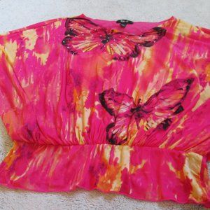 Style & Co. Butterfly Design Nylon Elegant Blouse